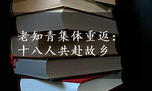 老知青集体重返：十八人共赴故乡