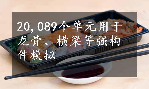 20,089个单元用于龙骨、横梁等强构件模拟