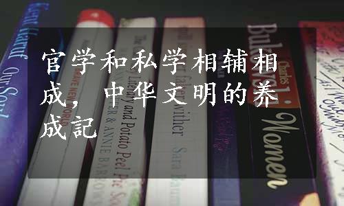 官学和私学相辅相成，中华文明的养成記