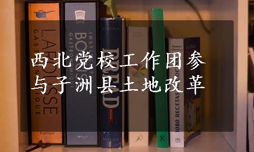 西北党校工作团参与子洲县土地改革