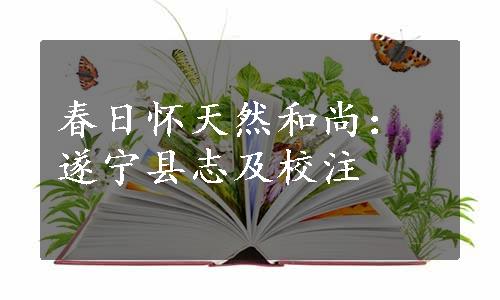 春日怀天然和尚：遂宁县志及校注