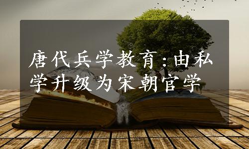 唐代兵学教育:由私学升级为宋朝官学