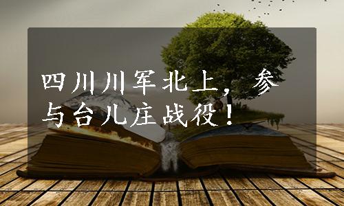 四川川军北上，参与台儿庄战役！