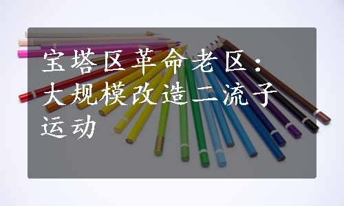 宝塔区革命老区：大规模改造二流子运动