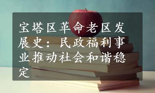 宝塔区革命老区发展史：民政福利事业推动社会和谐稳定