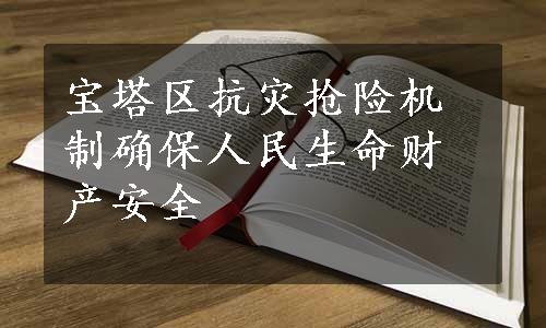 宝塔区抗灾抢险机制确保人民生命财产安全