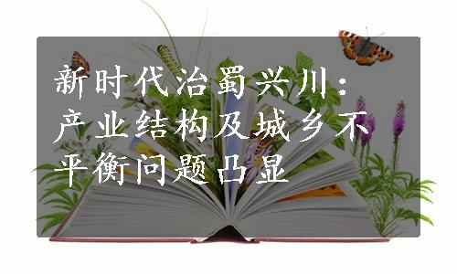 新时代治蜀兴川：产业结构及城乡不平衡问题凸显