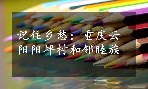 记住乡愁：重庆云阳阳坪村和邻睦族