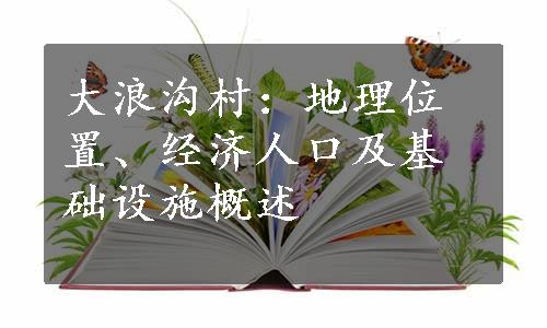 大浪沟村：地理位置、经济人口及基础设施概述