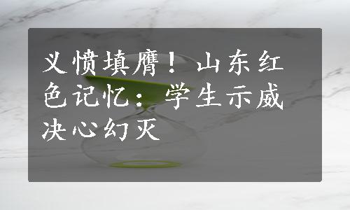 义愤填膺！山东红色记忆：学生示威决心幻灭