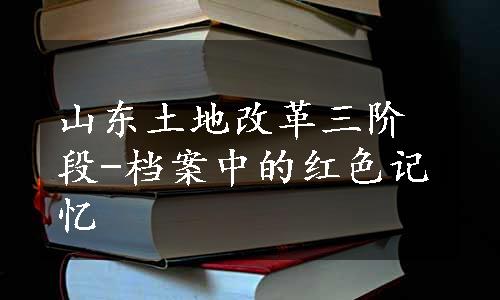 山东土地改革三阶段-档案中的红色记忆