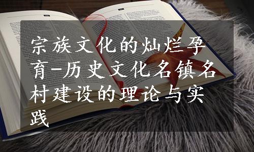 宗族文化的灿烂孕育-历史文化名镇名村建设的理论与实践