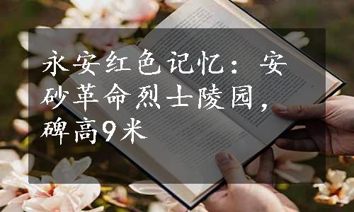 永安红色记忆：安砂革命烈士陵园，碑高9米