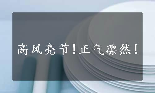 高风亮节!正气凛然!