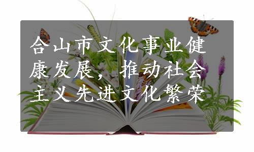 合山市文化事业健康发展，推动社会主义先进文化繁荣