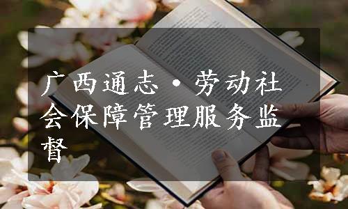 广西通志·劳动社会保障管理服务监督