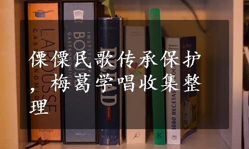 傈僳民歌传承保护，梅葛学唱收集整理