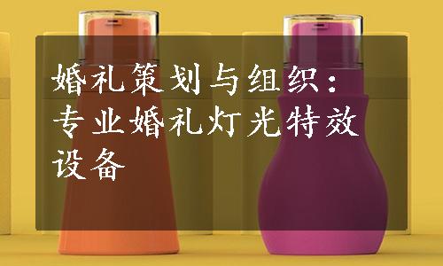 婚礼策划与组织：专业婚礼灯光特效设备