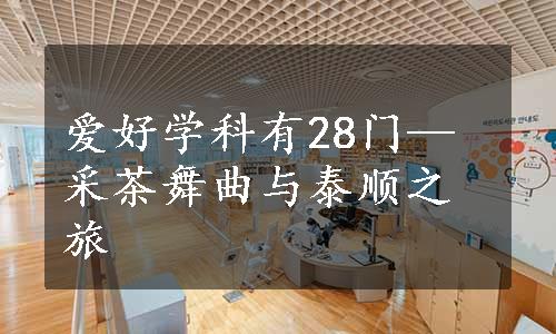 爱好学科有28门—采茶舞曲与泰顺之旅