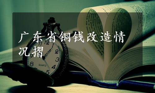 广东省铜钱改造情况摺