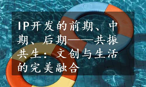 IP开发的前期、中期、后期——共振共生：文创与生活的完美融合