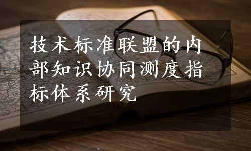 技术标准联盟的内部知识协同测度指标体系研究