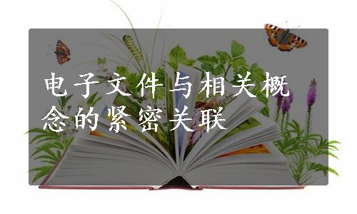 电子文件与相关概念的紧密关联