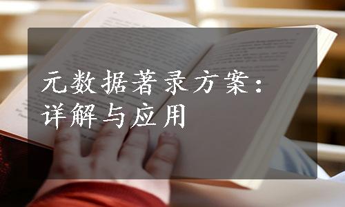 元数据著录方案：详解与应用