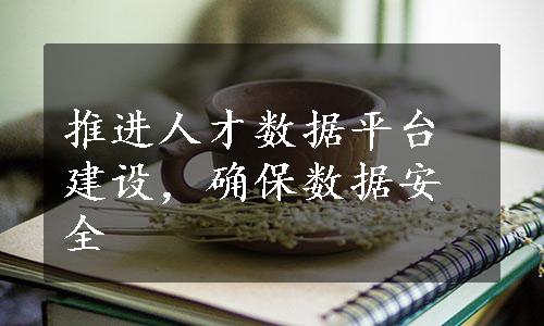 推进人才数据平台建设，确保数据安全