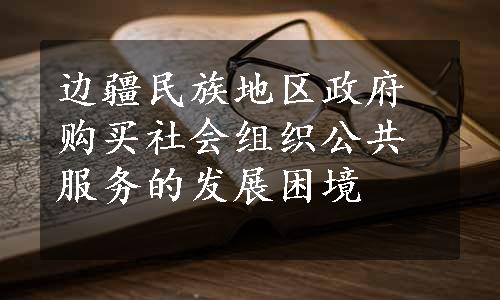 边疆民族地区政府购买社会组织公共服务的发展困境