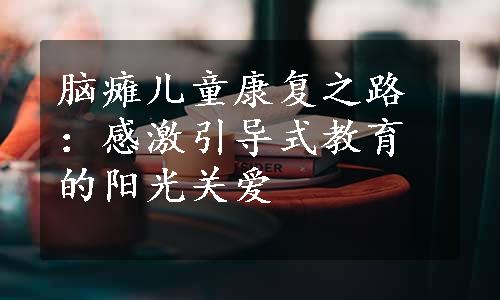 脑瘫儿童康复之路：感激引导式教育的阳光关爱