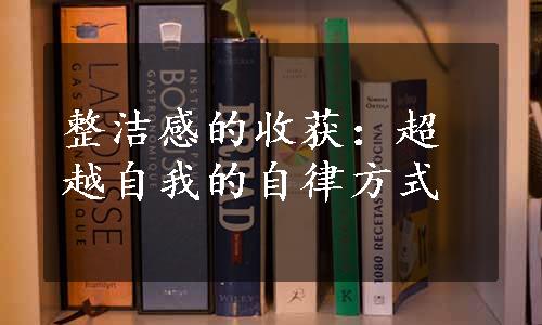 整洁感的收获：超越自我的自律方式