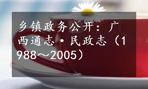 乡镇政务公开：广西通志·民政志（1988～2005）