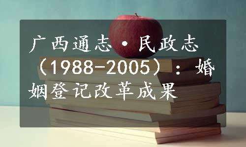 广西通志·民政志（1988-2005）：婚姻登记改革成果