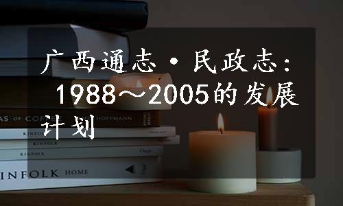 广西通志·民政志: 1988～2005的发展计划