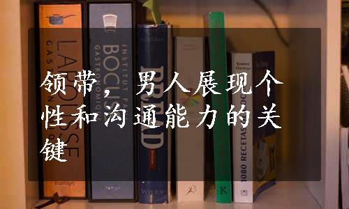 领带，男人展现个性和沟通能力的关键