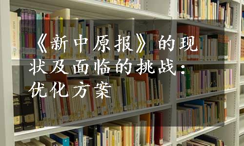 《新中原报》的现状及面临的挑战：优化方案