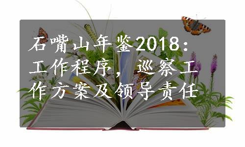 石嘴山年鉴2018：工作程序，巡察工作方案及领导责任