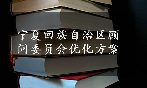 宁夏回族自治区顾问委员会优化方案