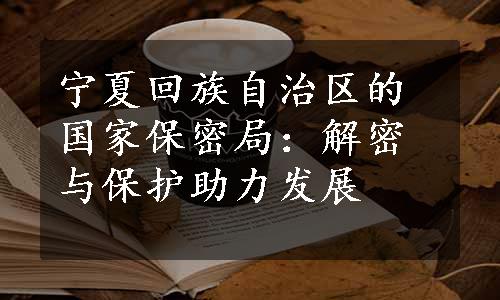 宁夏回族自治区的国家保密局：解密与保护助力发展