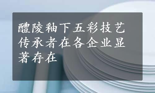 醴陵釉下五彩技艺传承者在各企业显著存在