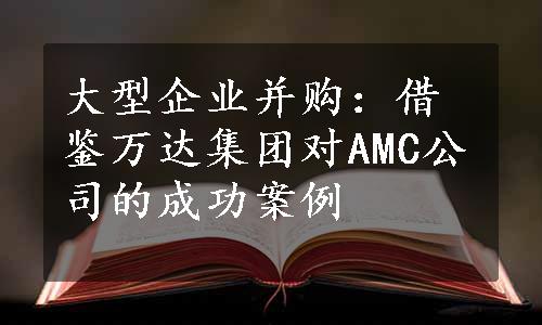 大型企业并购：借鉴万达集团对AMC公司的成功案例