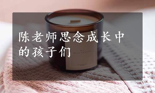 陈老师思念成长中的孩子们