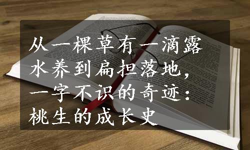 从一棵草有一滴露水养到扁担落地，一字不识的奇迹：桃生的成长史