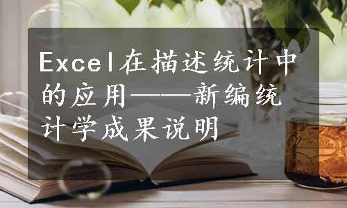 Excel在描述统计中的应用——新编统计学成果说明