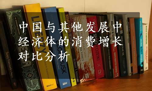 中国与其他发展中经济体的消费增长对比分析