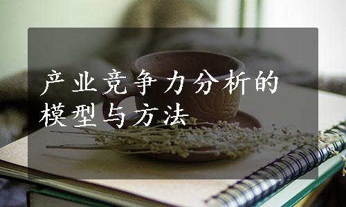 产业竞争力分析的模型与方法