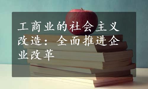 工商业的社会主义改造：全面推进企业改革