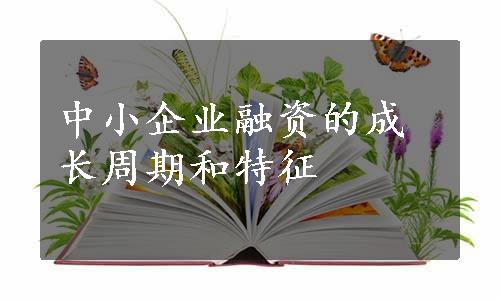 中小企业融资的成长周期和特征