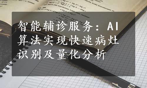 智能辅诊服务：AI算法实现快速病灶识别及量化分析